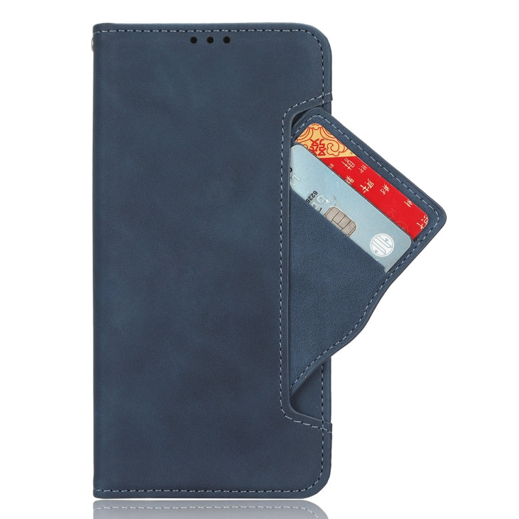 For Motorola Moto G54 5G Skin Feel Calf Texture Card Slots Leather Phone Case(Blue) - Motorola Cases by buy2fix | Online Shopping UK | buy2fix