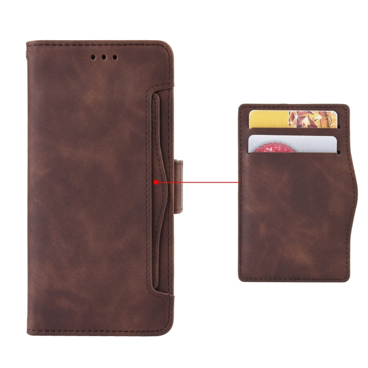 For Motorola Moto G84 5G Skin Feel Calf Texture Card Slots Leather Phone Case(Brown) - Motorola Cases by buy2fix | Online Shopping UK | buy2fix