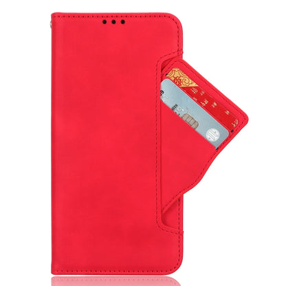 For Motorola Moto G04 / G24 Skin Feel Calf Texture Card Slots Leather Phone Case(Red) - Motorola Cases by buy2fix | Online Shopping UK | buy2fix