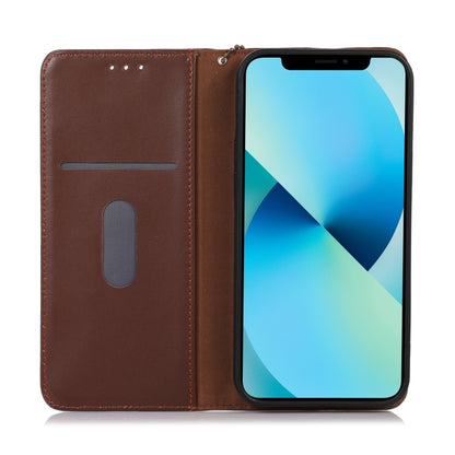 OPPO Reno10 5G / 10 Pro 5G Global KHAZNEH Nappa Top Layer Cowhide Leather Phone Case(Brown) - OPPO Cases by buy2fix | Online Shopping UK | buy2fix