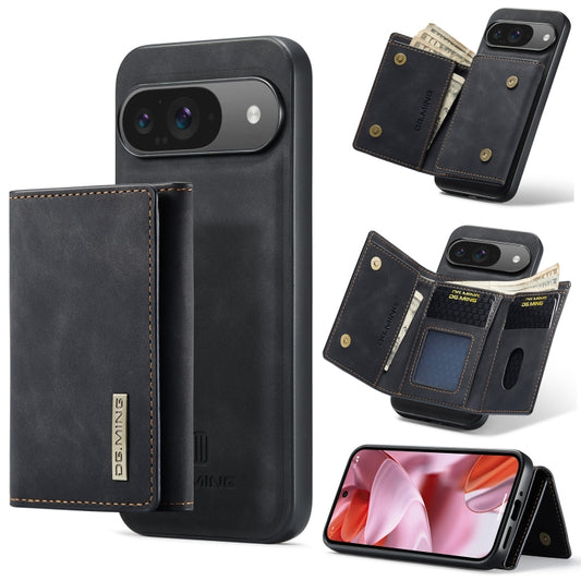 For Google Pixel 9 / 9 Pro DG.MING M1 Series 3-Fold Multi Card Wallet + Magnetic Phone Case(Black) - Google Cases by DG.MING | Online Shopping UK | buy2fix