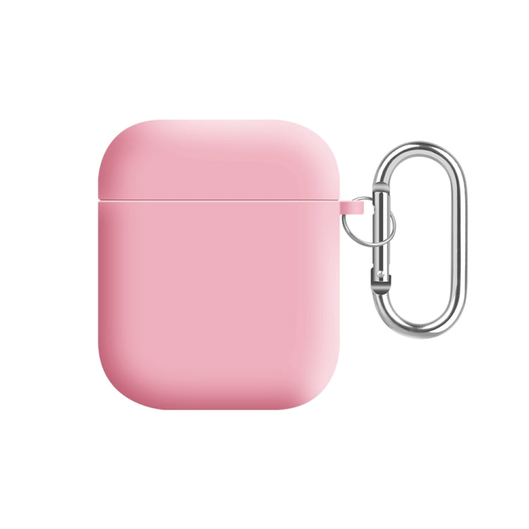 For AirPods 2 / 1 PC Lining Silicone Bluetooth Earphone Protective Case(Pink) - For AirPods 1/2 by buy2fix | Online Shopping UK | buy2fix