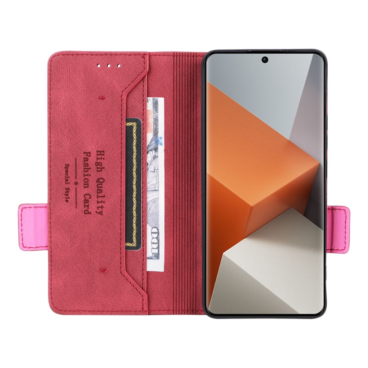 For Xiaomi Redmi Note 13 Pro+ 5G Magnetic Clasp Leather Phone Case(Red) - Note 13 Pro+ Cases by buy2fix | Online Shopping UK | buy2fix