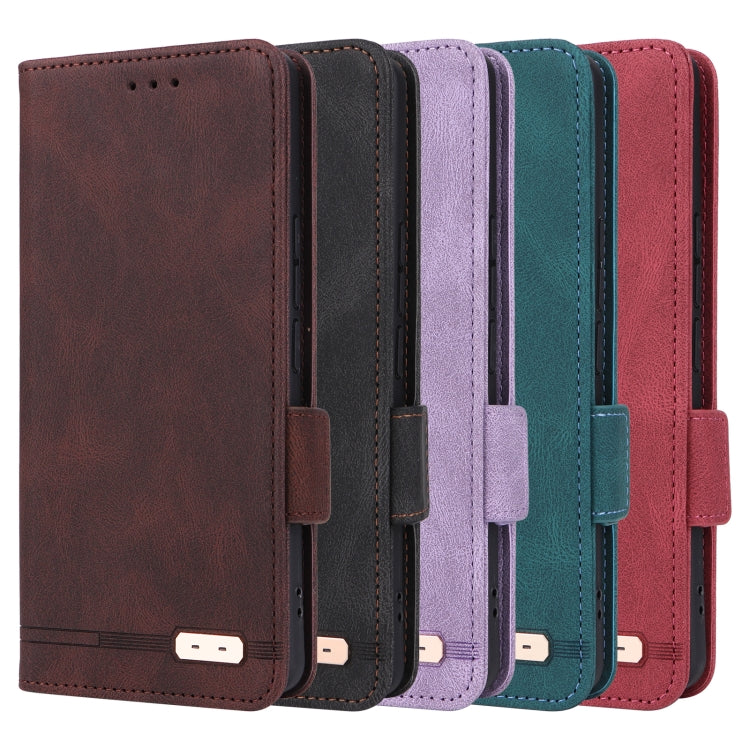 For Xiaomi Redmi Note 13 Pro 5G Magnetic Clasp Leather Phone Case(Purple) - Note 13 Pro Cases by buy2fix | Online Shopping UK | buy2fix