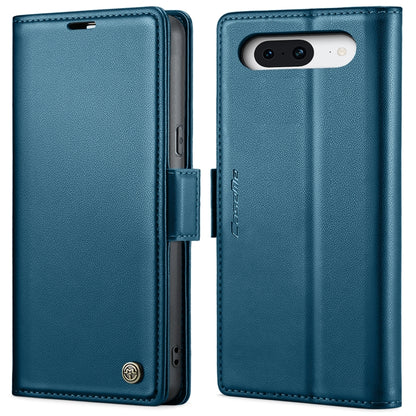 For Google Pixel 8 CaseMe 023 Butterfly Buckle Litchi Texture RFID Anti-theft Leather Phone Case(Blue) - Google Cases by CaseMe | Online Shopping UK | buy2fix