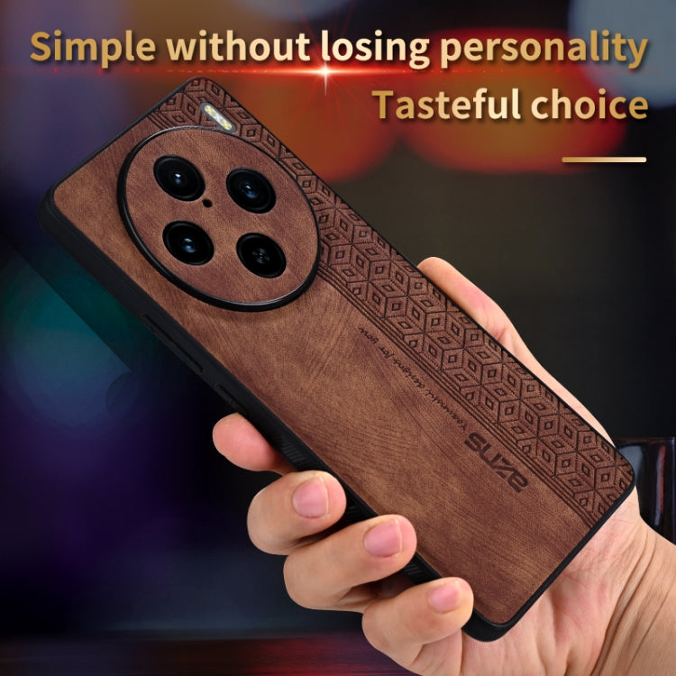 For vivo X100 Pro AZNS 3D Embossed Skin Feel Phone Case(Brown) - X100 Pro Cases by AZNS | Online Shopping UK | buy2fix