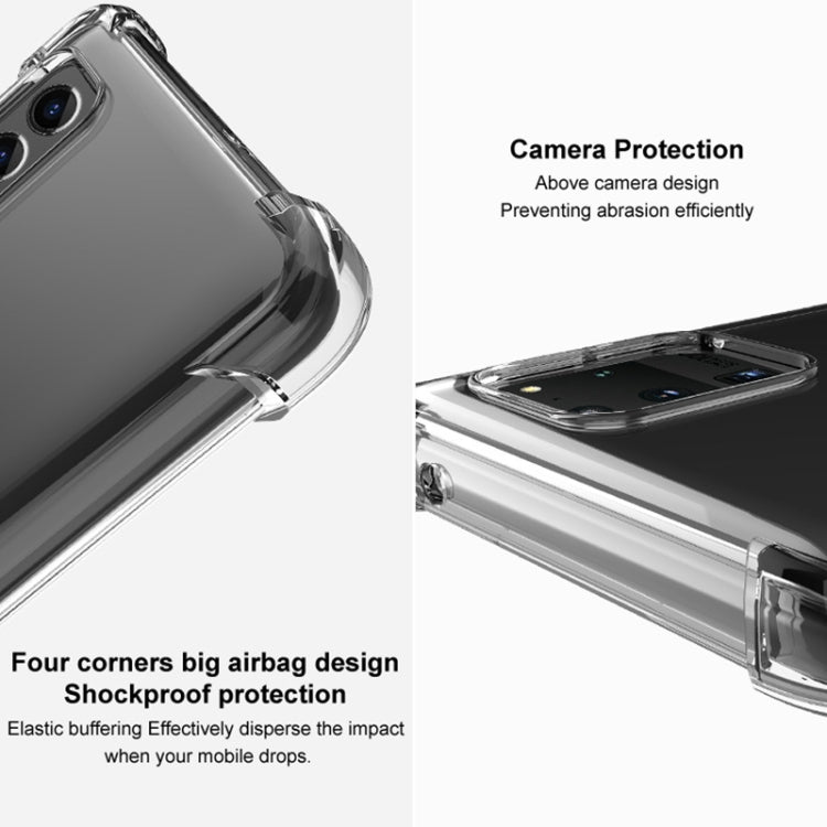 For Xiaomi Redmi 12 4G imak Shockproof Airbag TPU Phone Case(Transparent Black) - Xiaomi Cases by imak | Online Shopping UK | buy2fix