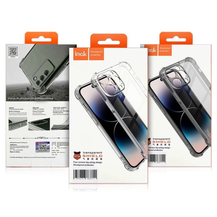 For Xiaomi Redmi Note 13 Pro 5G imak Shockproof Airbag TPU Phone Case(Transparent Black) - Xiaomi Cases by imak | Online Shopping UK | buy2fix