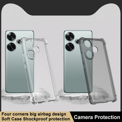For Xiaomi Redmi Turbo 3 5G imak Shockproof Airbag TPU Phone Case(Transparent Black) - Xiaomi Cases by imak | Online Shopping UK | buy2fix