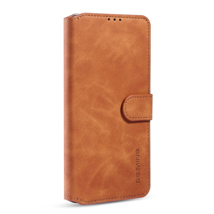 For Samsung Galaxy A51 5G DG.MING Retro Oil Side Horizontal Flip Case with Holder & Card Slots & Wallet(Brown) - Galaxy Phone Cases by DG.MING | Online Shopping UK | buy2fix