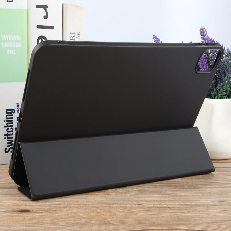 For iPad Pro 11 2024 GEBEI 3-folding Holder Shockproof Flip Leather Tablet Case(Black) - iPad Pro 11 2024 Cases by GEBEI | Online Shopping UK | buy2fix