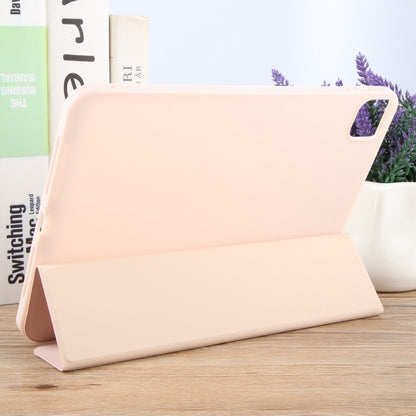 For iPad Pro 11 2024 GEBEI 3-folding Holder Shockproof Flip Leather Tablet Case(Pink) - iPad Pro 11 2024 Cases by GEBEI | Online Shopping UK | buy2fix