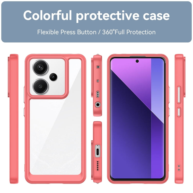 For Xiaomi Redmi Note 13 Pro+ Colorful Series Acrylic Hybrid TPU Phone Case(Red) - Note 13 Pro+ Cases by buy2fix | Online Shopping UK | buy2fix