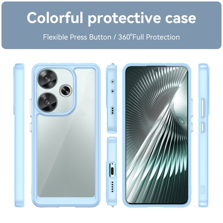 For Xiaomi Redmi Turbo 3 Colorful Series Acrylic Hybrid TPU Phone Case(Blue) - Xiaomi Cases by buy2fix | Online Shopping UK | buy2fix