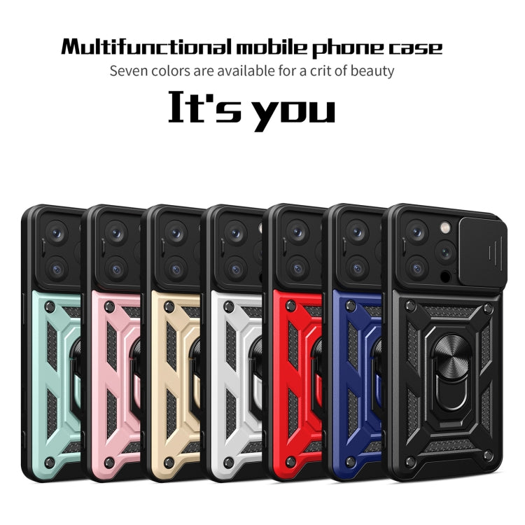 For iPhone 16 Pro Sliding Camera Cover Design TPU+PC Phone Case(Silver) - iPhone 16 Pro Cases by buy2fix | Online Shopping UK | buy2fix