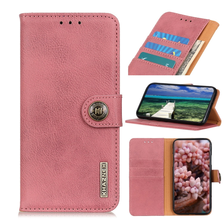 For Xiaomi Poco X6 Pro 5G/Redmi K70E KHAZNEH Cowhide Texture Flip Leather Phone Case(Pink) - K70E Cases by buy2fix | Online Shopping UK | buy2fix