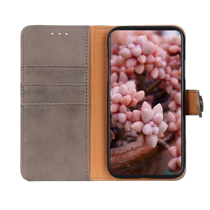 For Xiaomi 14 Ultra KHAZNEH Cowhide Texture Flip Leather Phone Case(Khaki) - 14 Ultra Cases by buy2fix | Online Shopping UK | buy2fix