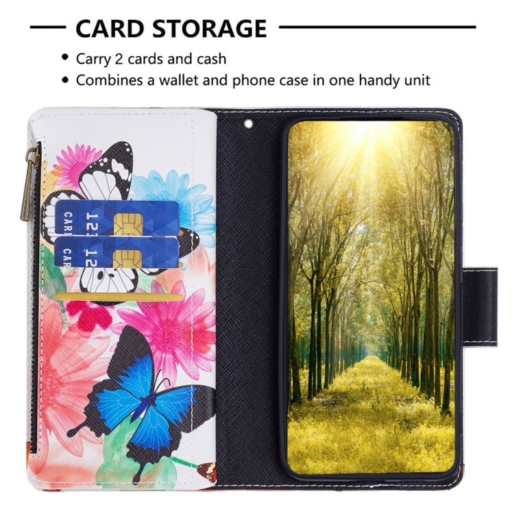 For Xiaomi Civi 3 5G Colored Drawing Pattern Zipper Leather Phone Case(Two Butterflies) - Xiaomi Cases by buy2fix | Online Shopping UK | buy2fix