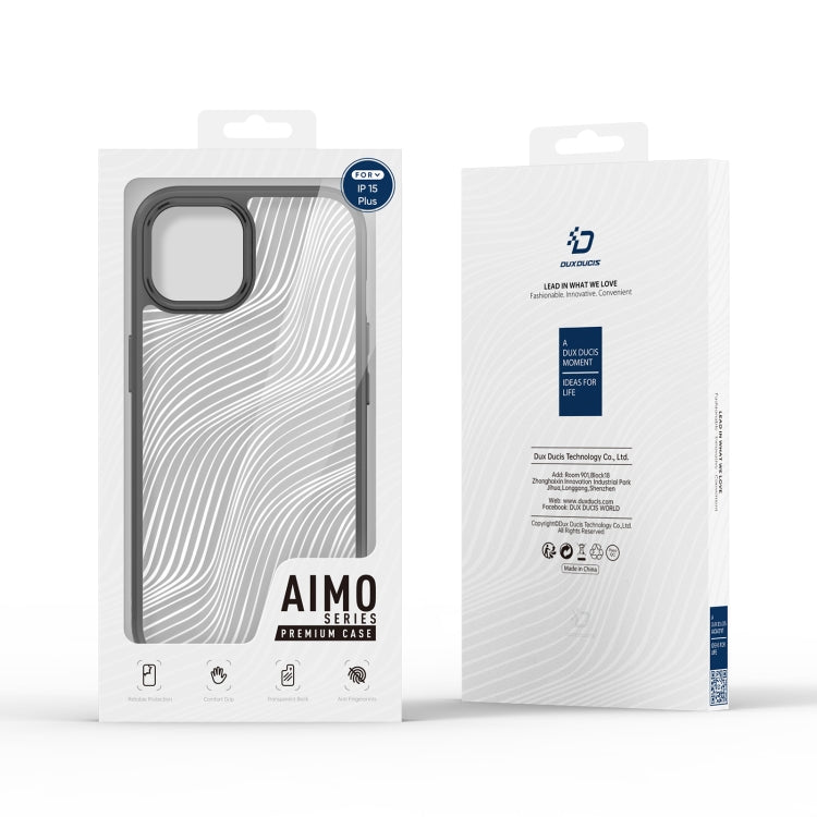 For iPhone 15 Plus DUX DUCIS Aimo Series  Frosted Feel Phone Case(Black) - iPhone 15 Plus Cases by DUX DUCIS | Online Shopping UK | buy2fix