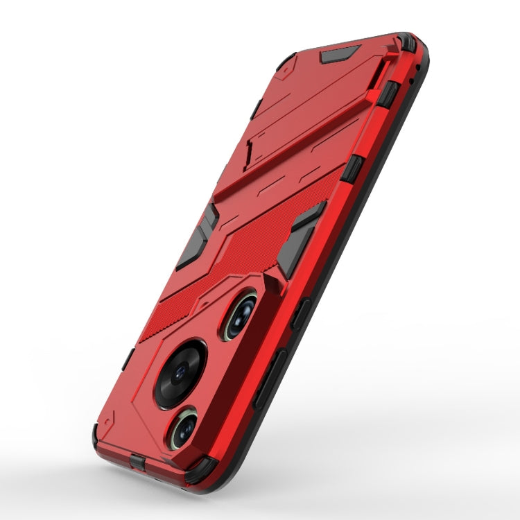 For Huawei Pura 70 Ultra Punk Armor 2 in 1 PC + TPU Phone Case with Holder(Red) - Huawei Cases by buy2fix | Online Shopping UK | buy2fix