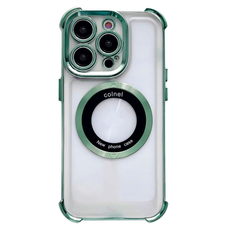 For iPhone 13 Pro Max 6D Electroplating Armor Magsafe Phone Case(Green) - iPhone 13 Pro Max Cases by buy2fix | Online Shopping UK | buy2fix