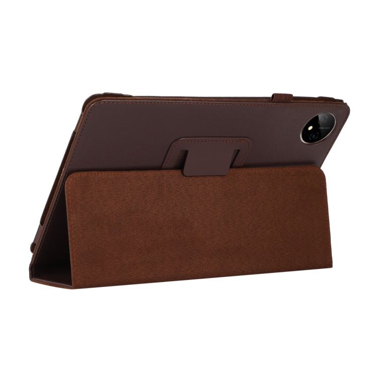 For Huawei MatePad Pro 11 2024 Litchi Texture Leather Tablet Case with Holder(Brown) - Huawei by buy2fix | Online Shopping UK | buy2fix