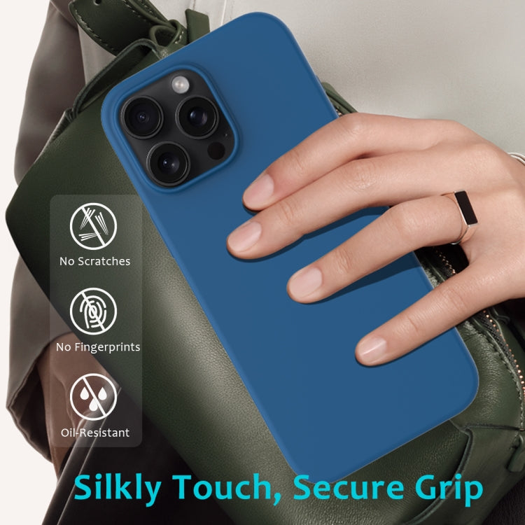 For iPhone 16 Pro Solid Color Silicone Phone Case(Cobalt Blue) - More iPhone Cases by buy2fix | Online Shopping UK | buy2fix