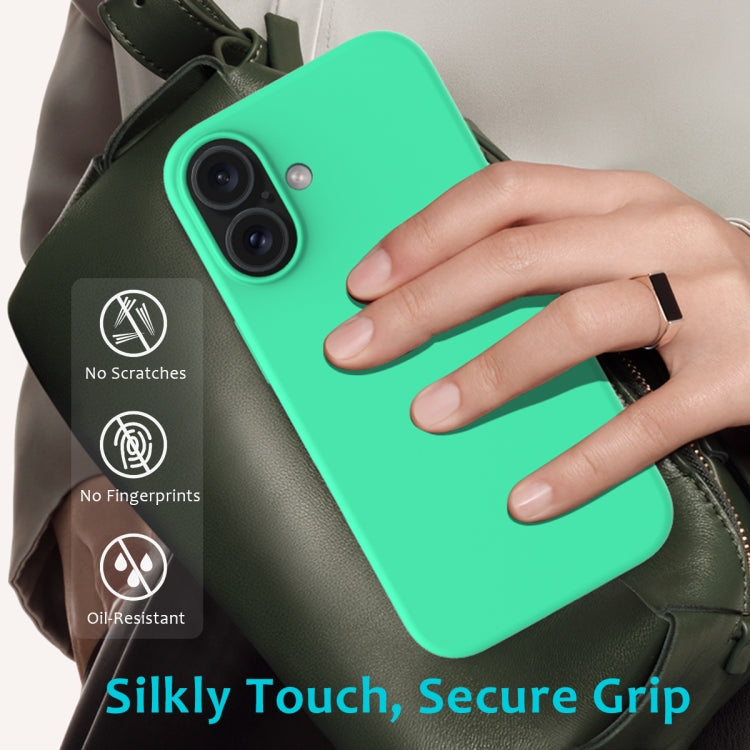 For iPhone 16 Plus Solid Color Silicone Phone Case(Green) - More iPhone Cases by buy2fix | Online Shopping UK | buy2fix