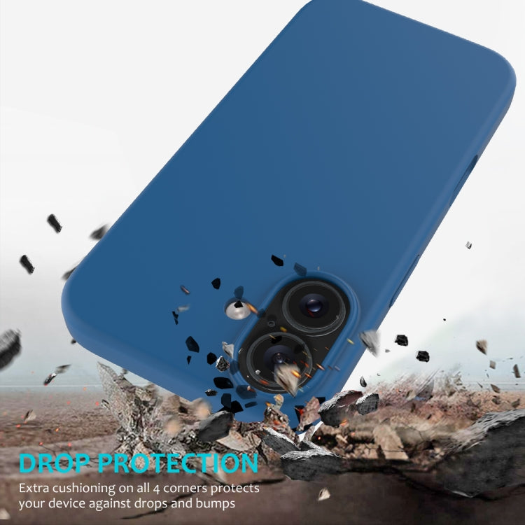 For iPhone 16 Solid Color Silicone Phone Case(Cobalt Blue) - More iPhone Cases by buy2fix | Online Shopping UK | buy2fix