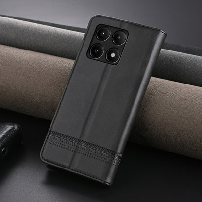 For Xiaomi Redmi K70/K70 Pro AZNS Magnetic Calf Texture Flip Leather Phone Case(Black) - K70 Pro Cases by AZNS | Online Shopping UK | buy2fix