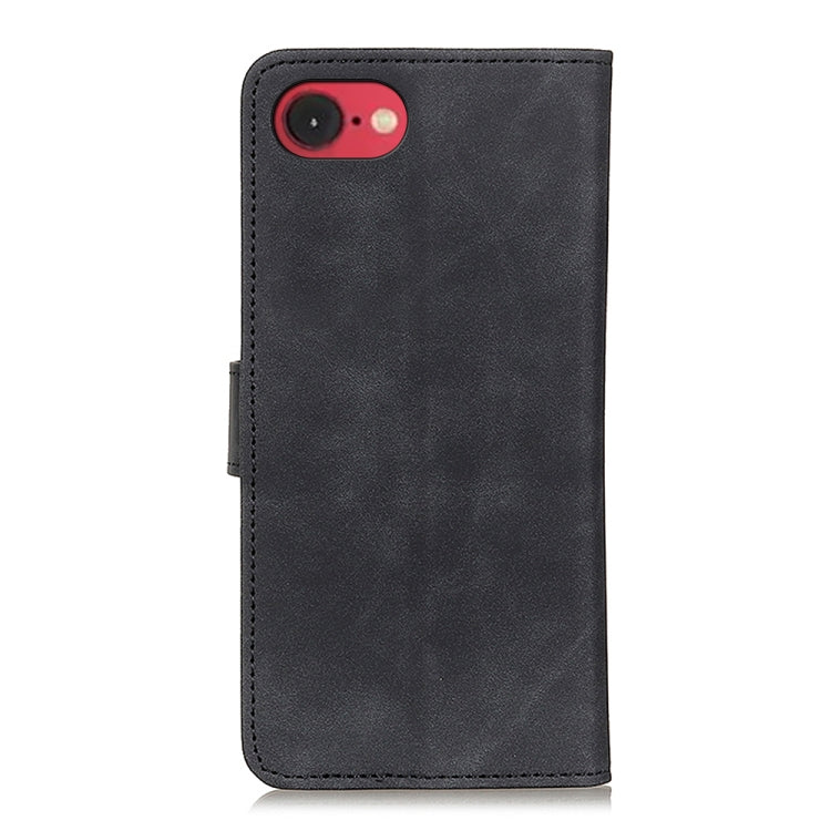 For iPhone 16e KHAZNEH Retro Texture Leather Phone Case(Black) - iPhone 16e Cases by buy2fix | Online Shopping UK | buy2fix