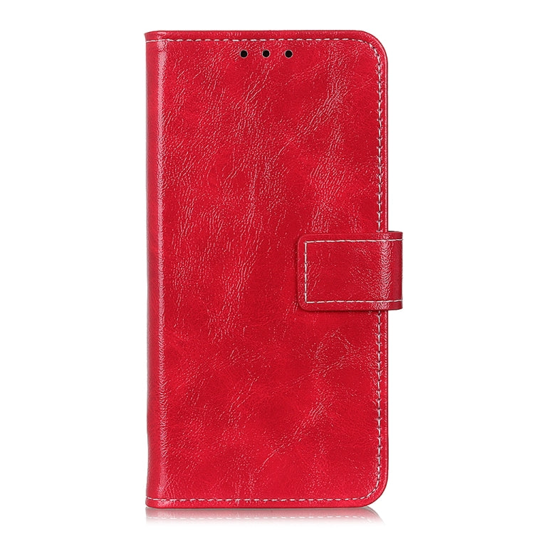 For iPhone 16e Retro Crazy Horse Texture Horizontal Flip Leather Phone Case(Red) - iPhone 16e Cases by buy2fix | Online Shopping UK | buy2fix