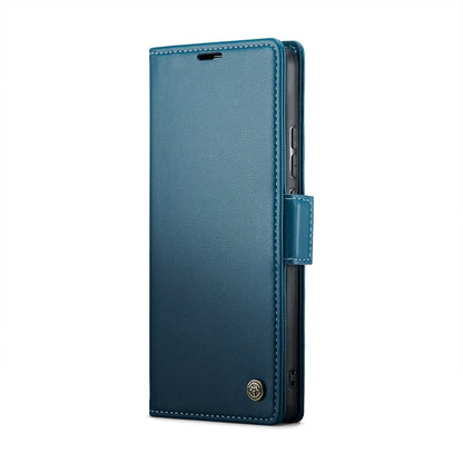 For Realme 10 Pro+ CaseMe 023 Butterfly Buckle Litchi Texture RFID Anti-theft Leather Phone Case(Blue) - Realme Cases by CaseMe | Online Shopping UK | buy2fix