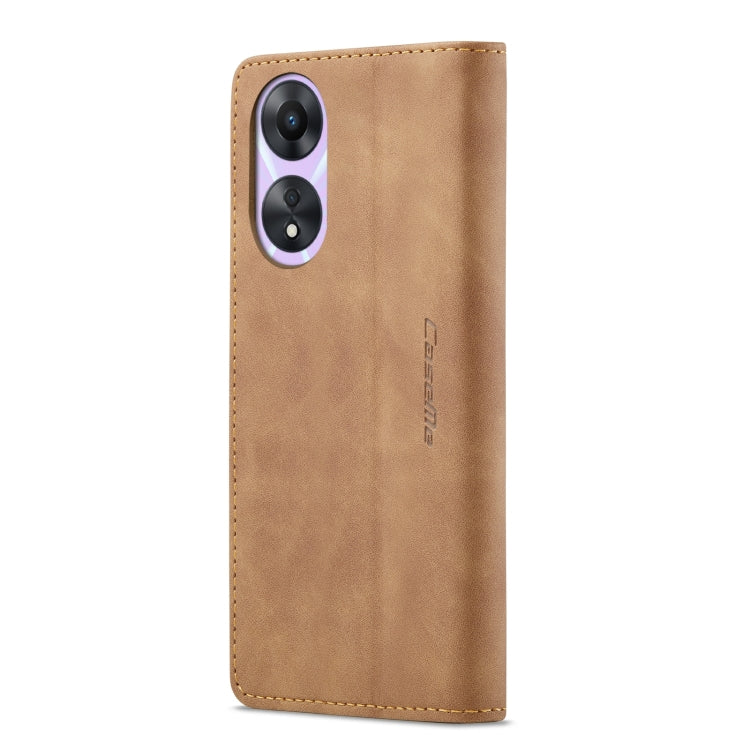 For OPPO A58 5G / A58X 5G CaseMe 013 Multifunctional Horizontal Flip Leather Phone Case(Brown) - OPPO Cases by CaseMe | Online Shopping UK | buy2fix