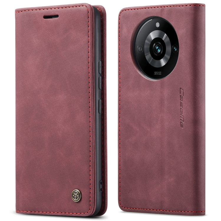 For Realme 11 Pro／Realme 11 Pro+ CaseMe 013 Multifunctional Horizontal Flip Leather Phone Case(Wine Red) - Realme Cases by CaseMe | Online Shopping UK | buy2fix