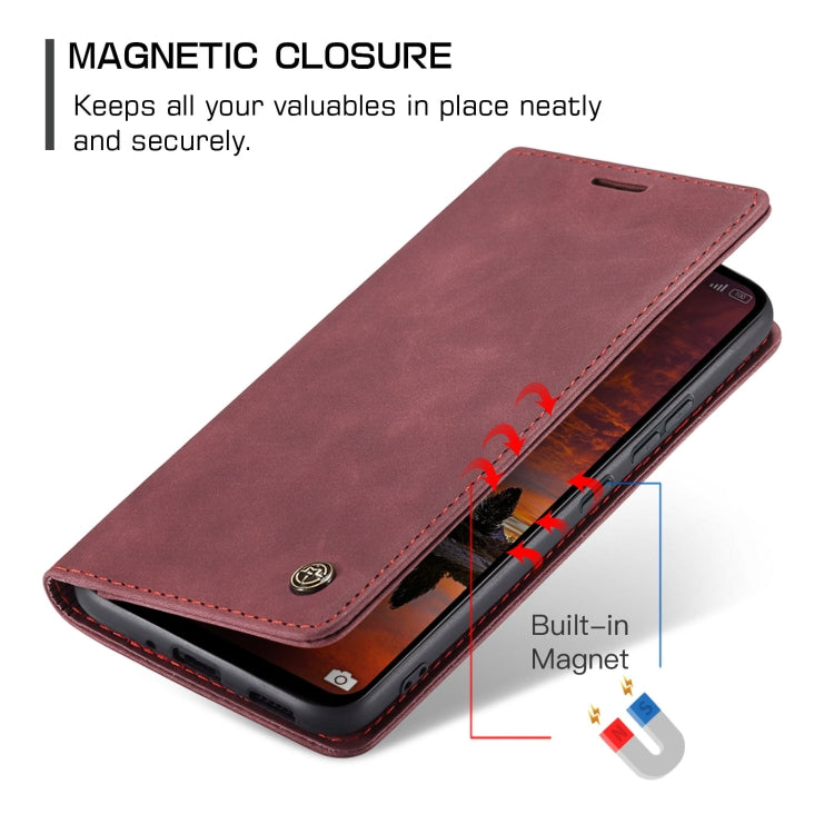 For Xiaomi Redmi Note 13 Pro 4G CaseMe 013 Multifunctional Horizontal Flip Leather Phone Case(Wine Red) - Xiaomi Cases by CaseMe | Online Shopping UK | buy2fix