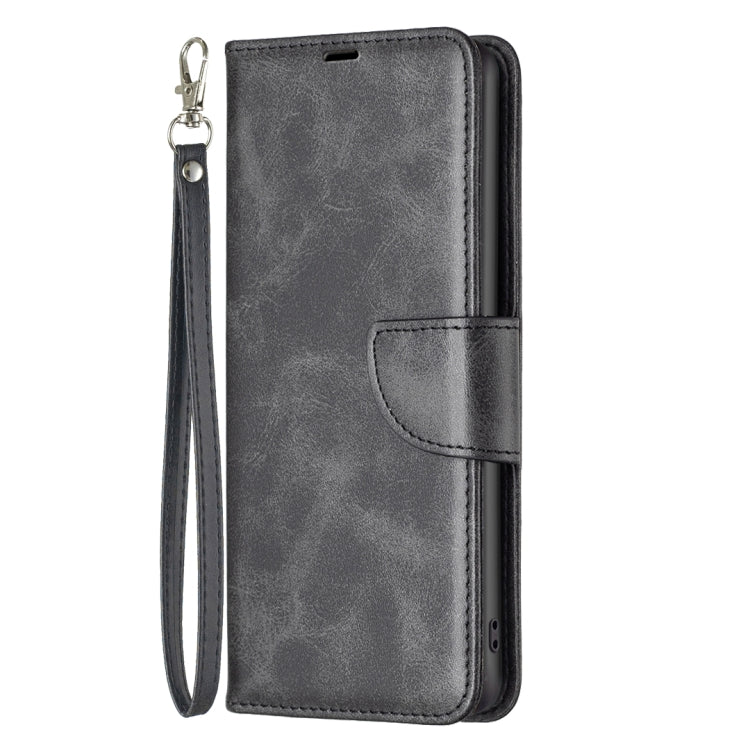 For iPhone 16 Pro Lambskin Texture Pure Color Flip Leather Phone Case(Black) - iPhone 16 Pro Cases by buy2fix | Online Shopping UK | buy2fix