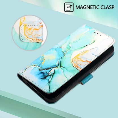 For iPhone SE 2024 PT003 Marble Pattern Flip Leather Phone Case(Green LS003) - More iPhone Cases by buy2fix | Online Shopping UK | buy2fix