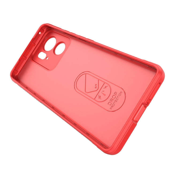 For Motorola Edge 40 5G Magic Shield TPU + Flannel Phone Case(Red) - Motorola Cases by buy2fix | Online Shopping UK | buy2fix