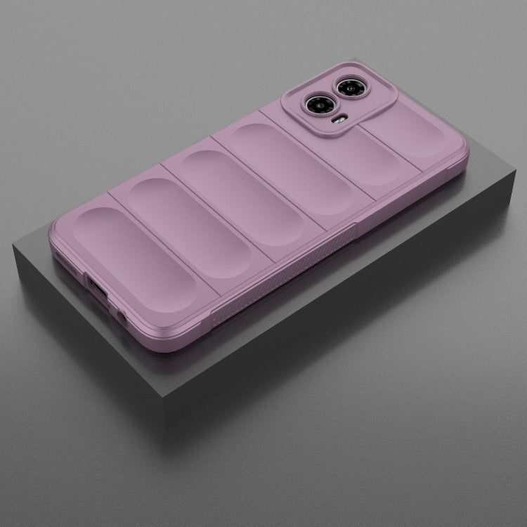 For Motorola Moto G34 5G Magic Shield TPU + Flannel Phone Case(Purple) - Motorola Cases by buy2fix | Online Shopping UK | buy2fix