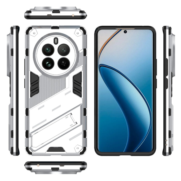For Realme 12 Pro 5G Global Punk Armor 2 in 1 PC + TPU Phone Case with Holder(White) - Realme Cases by buy2fix | Online Shopping UK | buy2fix