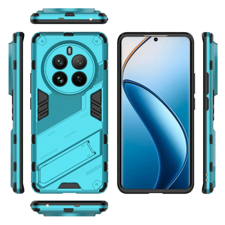 For Realme 12 Pro 5G Global Punk Armor 2 in 1 PC + TPU Phone Case with Holder(Blue) - Realme Cases by buy2fix | Online Shopping UK | buy2fix
