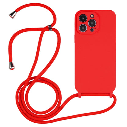 For iPhone 16 Pro Max Crossbody Lanyard Liquid Silicone Case(Red) - iPhone 16 Pro Max Cases by buy2fix | Online Shopping UK | buy2fix