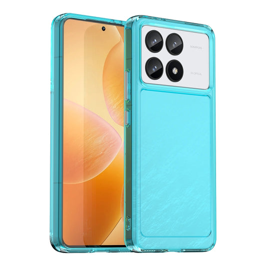 For Xiaomi Redmi K70 Pro Candy Series TPU Phone Case(Transparent Blue) - K70 Pro Cases by buy2fix | Online Shopping UK | buy2fix