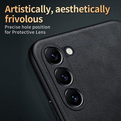 For Samsung Galaxy S24 Ultra 5G SULADA Shockproof TPU Hybrid Handmade Leather Phone Case(Black) - Galaxy S24 Ultra 5G Cases by SULADA | Online Shopping UK | buy2fix