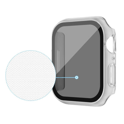 For Apple Watch Ultra 49mm Frosted PC + Anti-spy Tempered Film Integrated Watch Protective Case(Transparent) - Watch Cases by buy2fix | Online Shopping UK | buy2fix