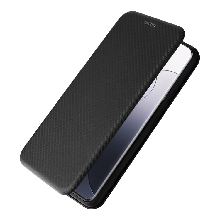 For Xiaomi 14 Pro Carbon Fiber Texture Flip Leather Phone Case(Black) - 14 Pro Cases by buy2fix | Online Shopping UK | buy2fix