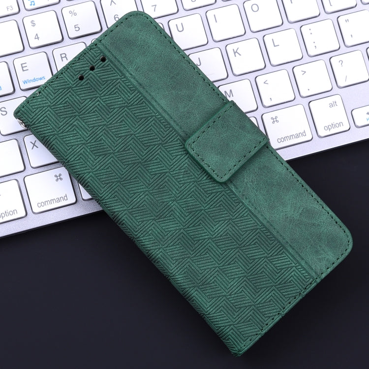 For iPhone SE 2024 Geometric Embossed Leather Phone Case(Green) - More iPhone Cases by buy2fix | Online Shopping UK | buy2fix