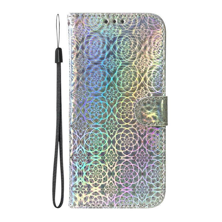 For Motorola Moto G Play 4G 2024 Colorful Magnetic Buckle Leather Phone Case(Silver) - Motorola Cases by buy2fix | Online Shopping UK | buy2fix