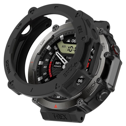 For Amazfit T-Rex Ultra Armor Hollow Watch Protective Case(Black) - Watch Cases by buy2fix | Online Shopping UK | buy2fix